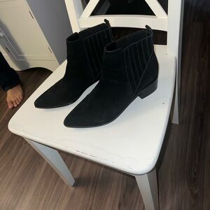 Marc Fisher Black Suede Ankle Booties